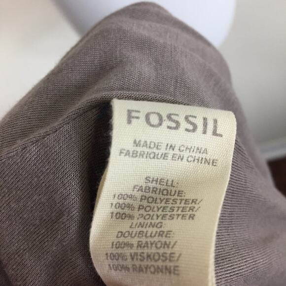 Fossil | Abstract Print Pleated Chiffon Dress Sz S - Picture 6 of 8